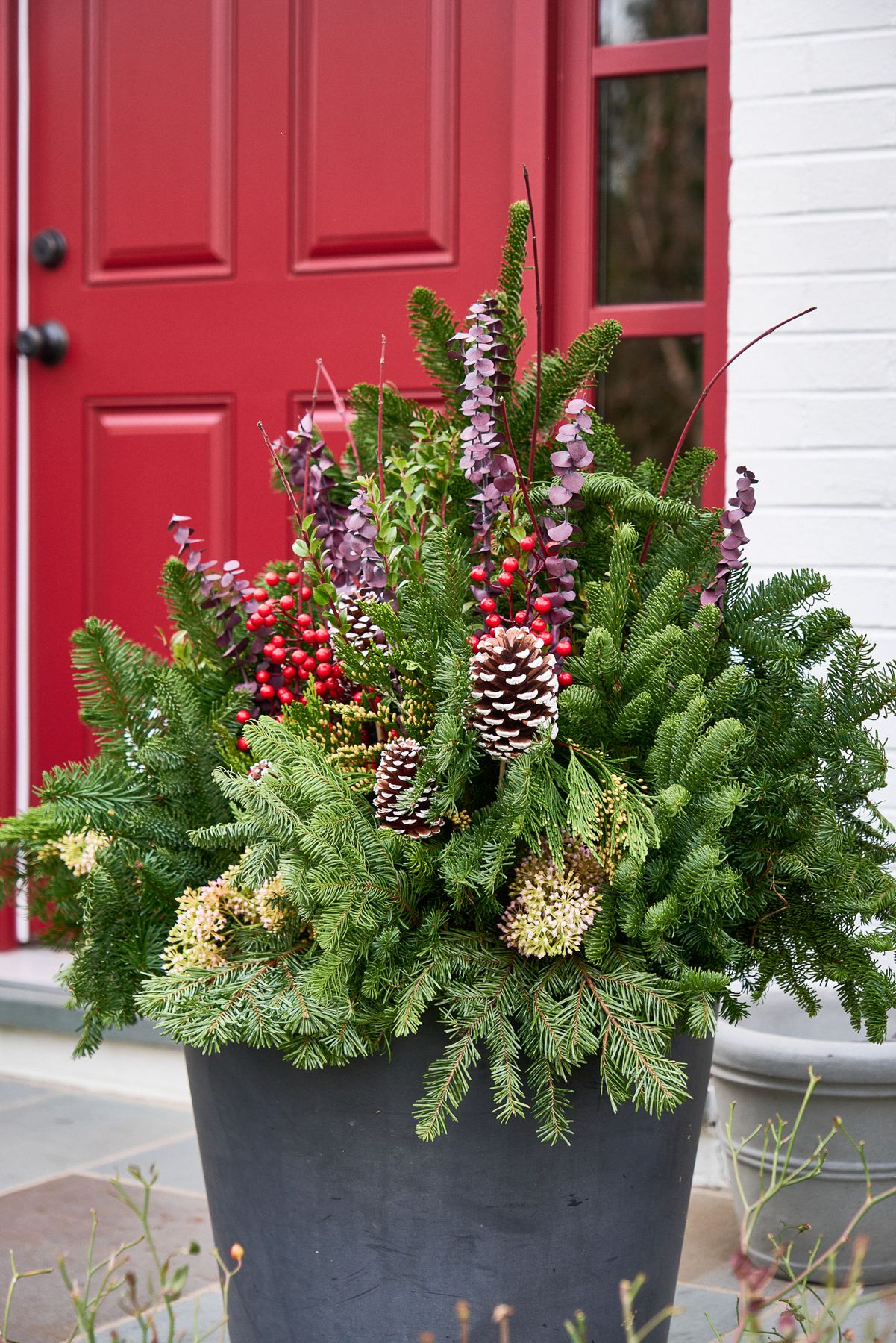 Enliven Planters winter container arrangement